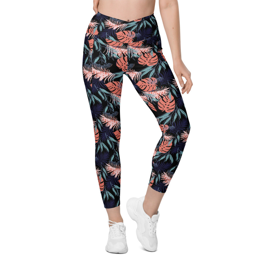 Tropics Crossover Leggings with Pockets