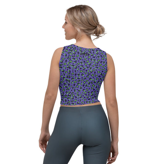 Blue Leopard Crop Tank