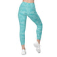 Seafoam Camo Crossover Leggings with Pockets