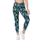 Aqua Marine Crossover Leggings with Pockets