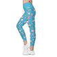 Butterfly Sky Crossover Leggings with Pockets