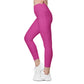 Hot Pink Crossover Leggings with Pockets