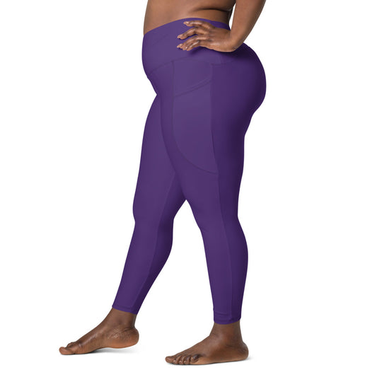 Purple Plus Size Leggings with Pockets