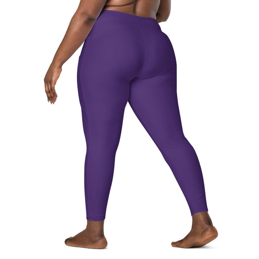 Purple Plus Size Leggings with Pockets