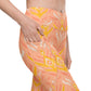 Pink Ikat Crossover Leggings with Pockets