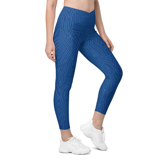 Blueline Crossover Leggings With Pockets