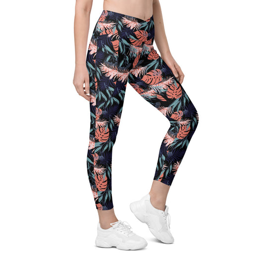 Tropics Crossover Leggings with Pockets
