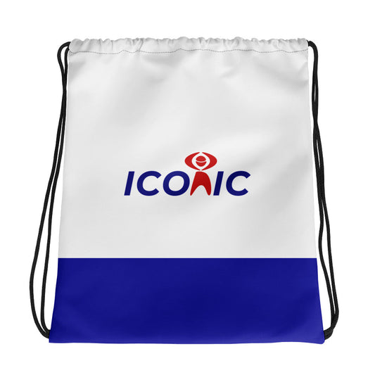 ICONIC Red White Blue Drawstring Bag
