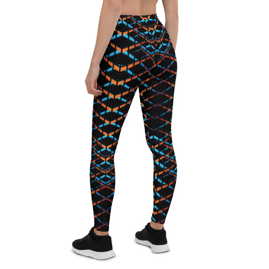 woman in black patterned sport leggings