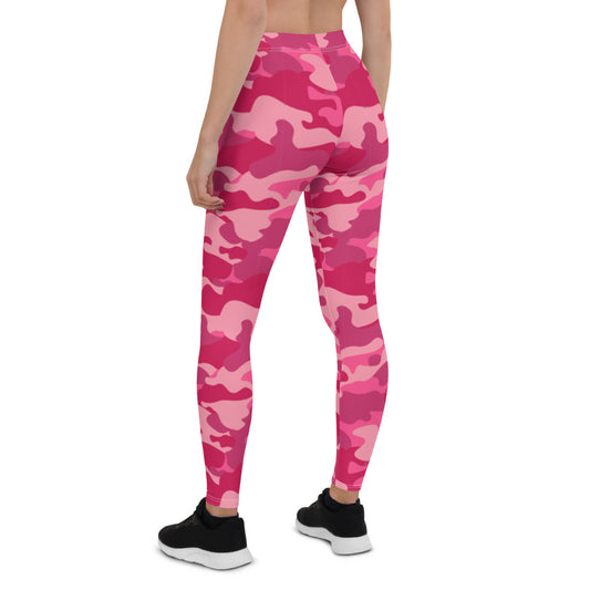 Pink Camo Mid-Rise Leggings