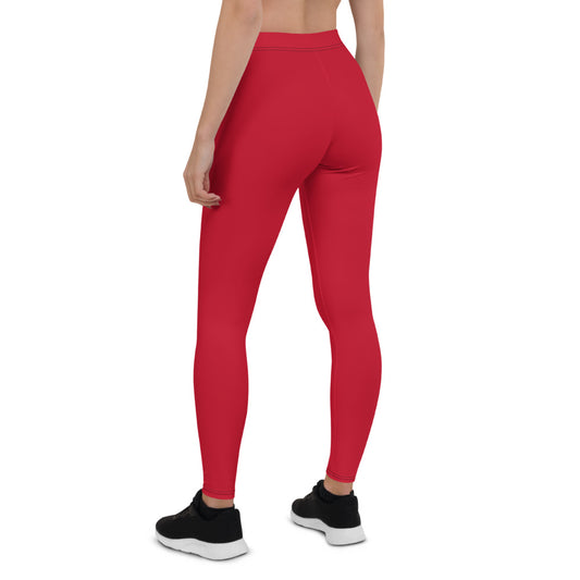 Red Mid-Rise Leggings