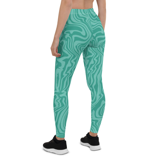 Mint Swirl Mid-Rise Leggings