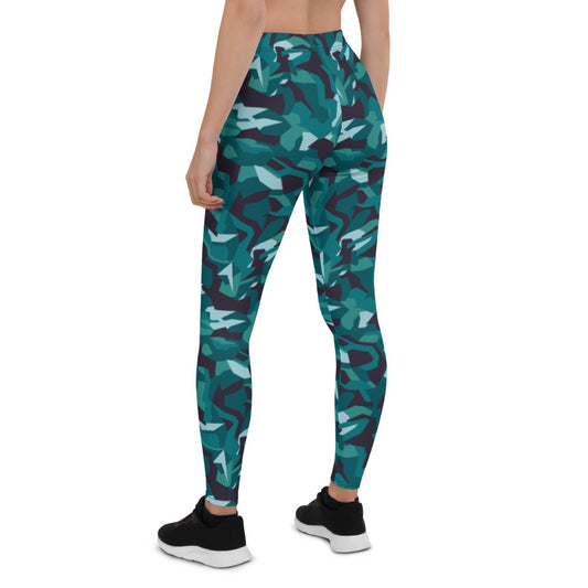 Sea Glass Camo Mid-Rise Leggings