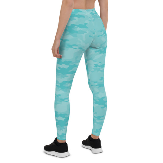 Seafoam Camo Mid-Rise Leggings