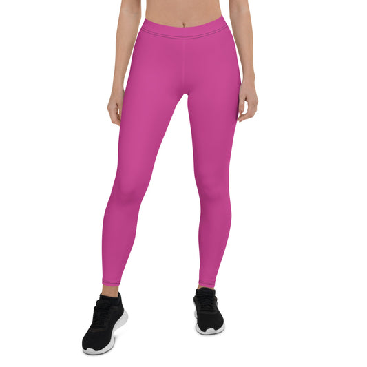 Hot Pink Mid-Rise Leggings