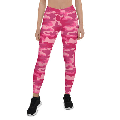 Pink Camo Mid-Rise Leggings