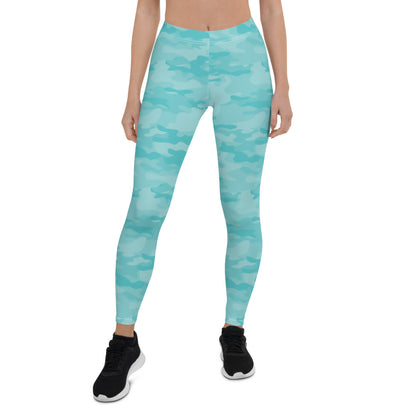 Seafoam Camo Mid-Rise Leggings