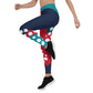 Abstraction Mid-Rise Red Leggings