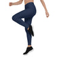 Navy Blue Mid-Rise Leggings