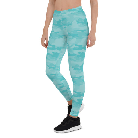 Seafoam Camo Mid-Rise Leggings