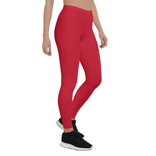 Red Mid-Rise Leggings