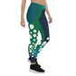 Abstraction Mid-Rise Emerald Leggings