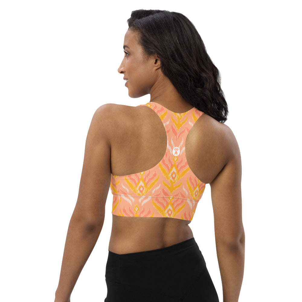 Pink Ikat High Impact Sports Bra