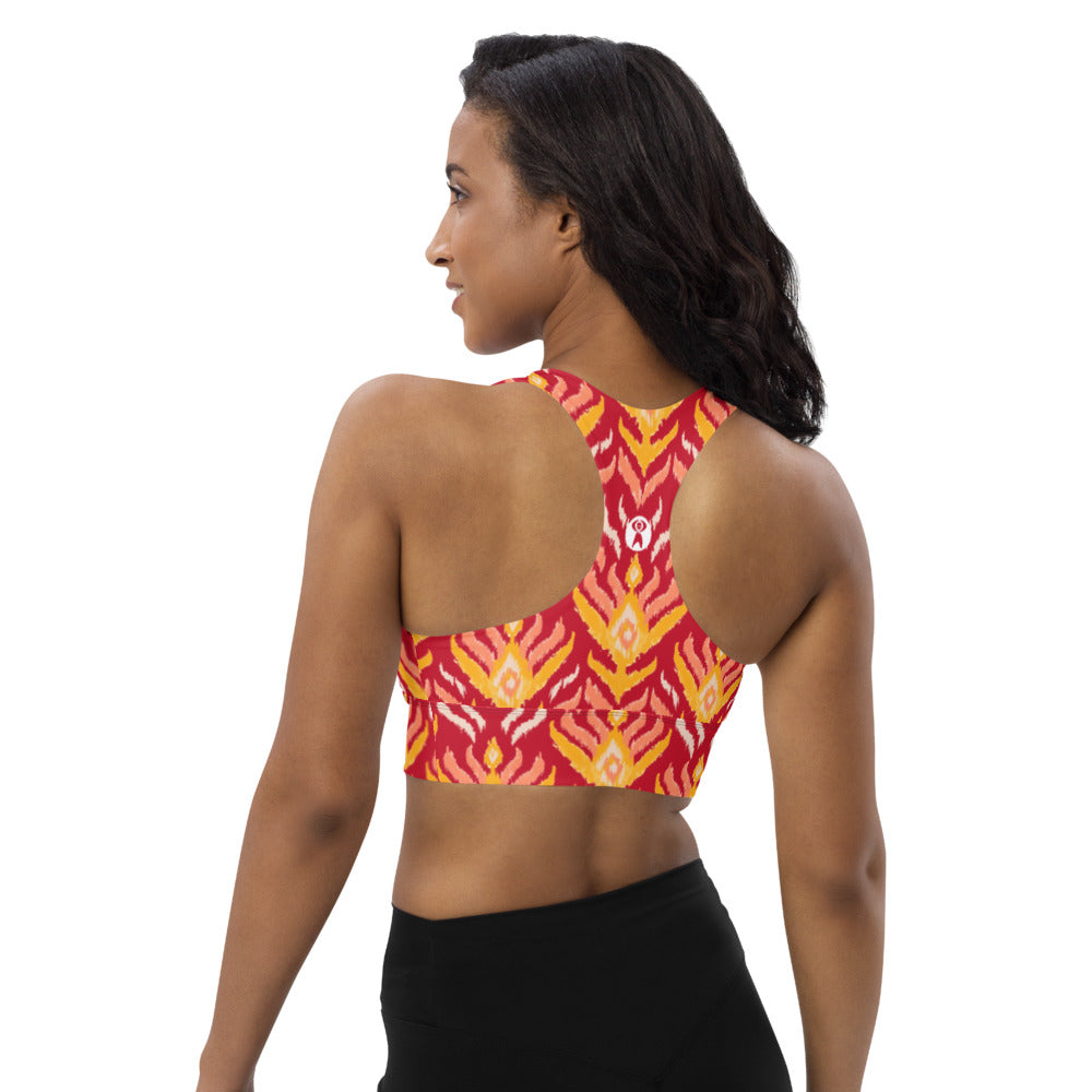 Red Ikat High Impact Sports Bra