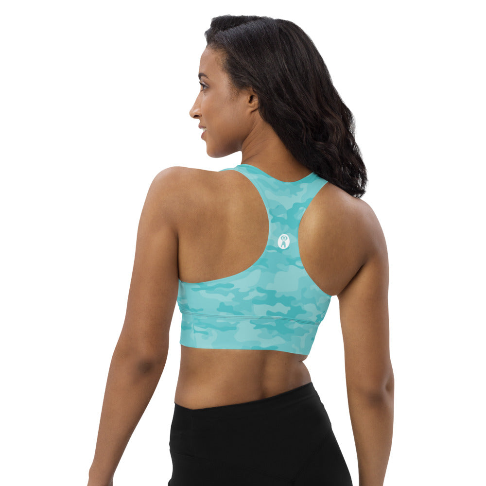 Seafoam Camo High Impact Sports Bra
