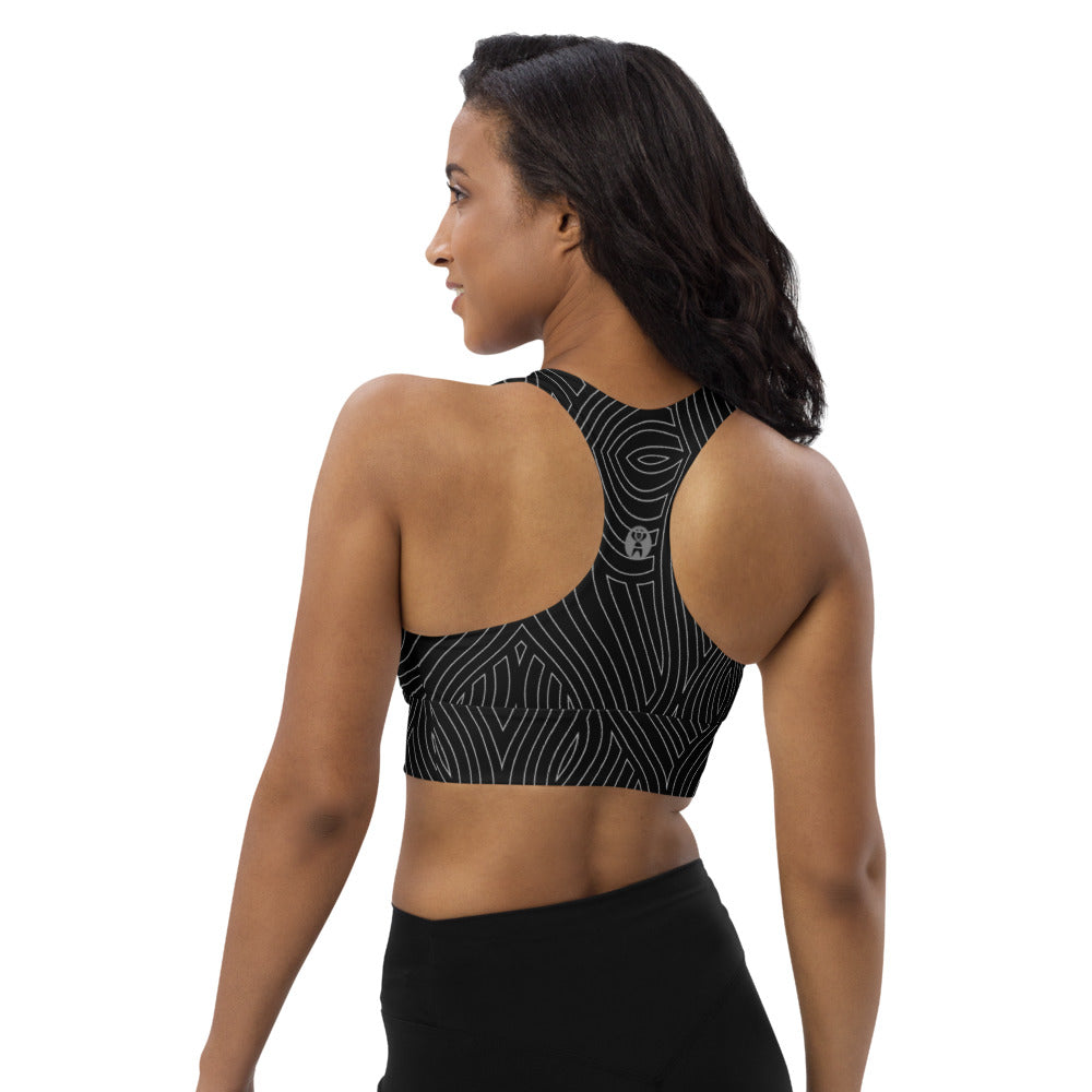 Silverline Black High Impact Sports Bra