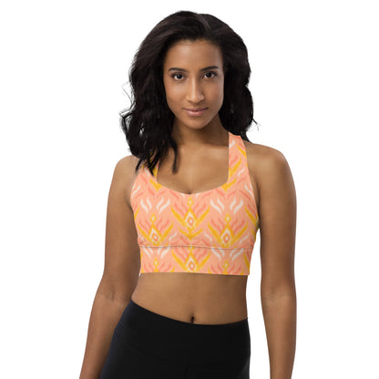 Pink Ikat High Impact Sports Bra