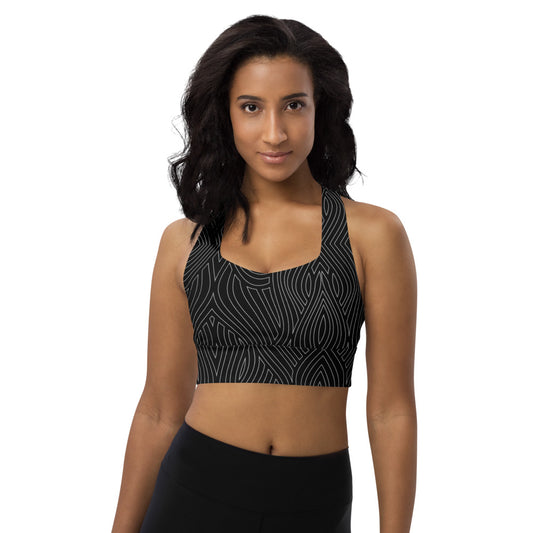 Silverline Black High Impact Sports Bra