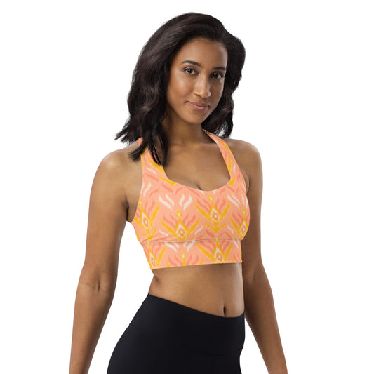 Pink Ikat High Impact Sports Bra