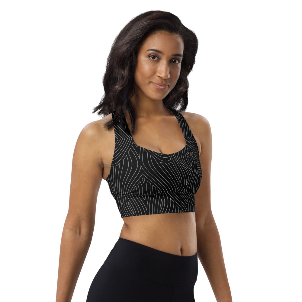 Silverline Black High Impact Sports Bra
