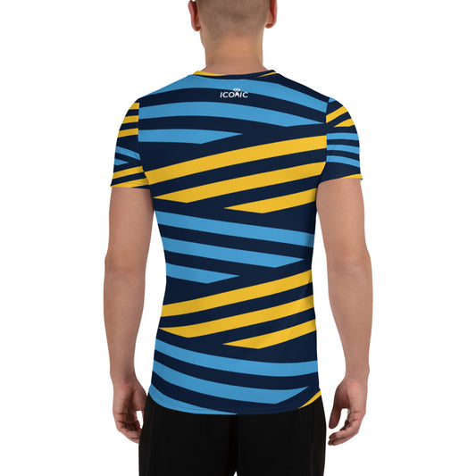 Men's Yellow Stripe DRYconic MaxDri Performance T-Shirt