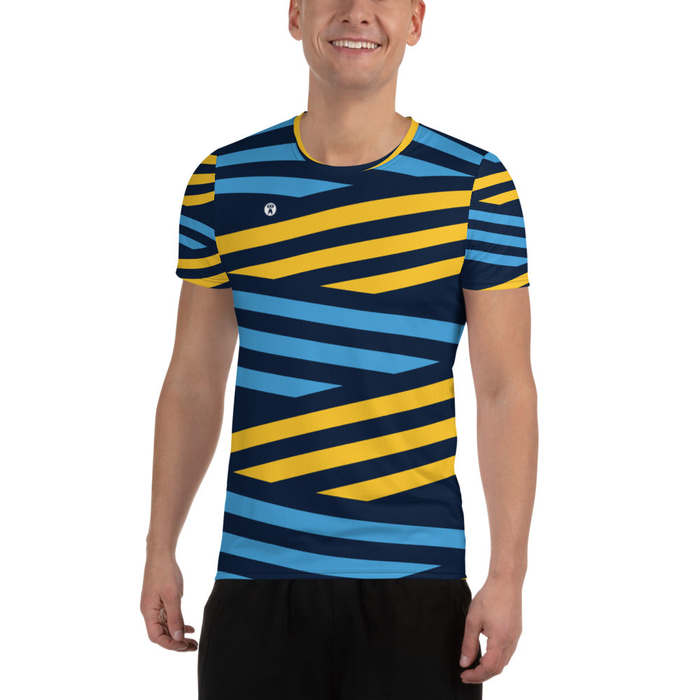 Men's Yellow Stripe DRYconic MaxDri Performance T-Shirt