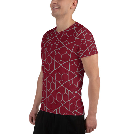 Men's Burgundy Hex DRYconic MaxDri Performance T-Shirt