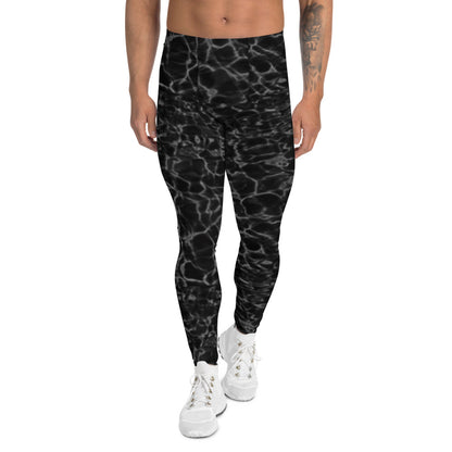 Black Marble Men's Leggings