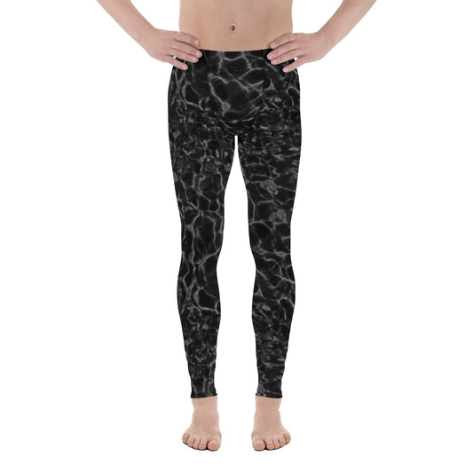 Black Marble Men's Leggings