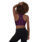 Black Lavender Padded Sports Bra