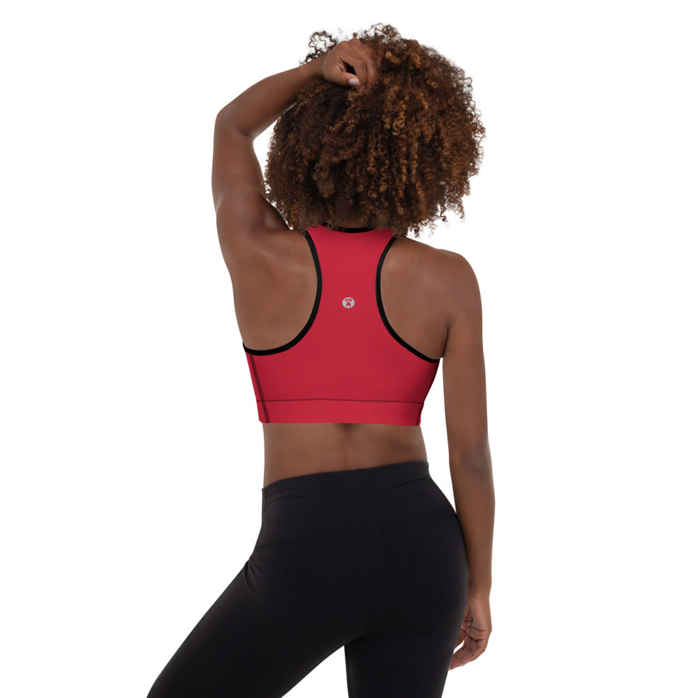 Red Padded Sports Bra