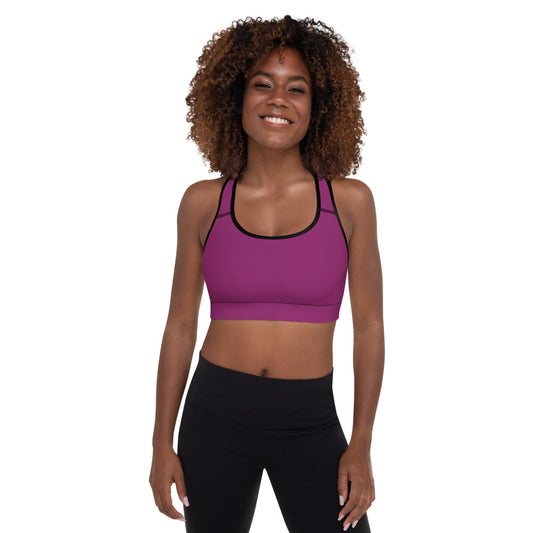 Eggplant Padded Sports Bra