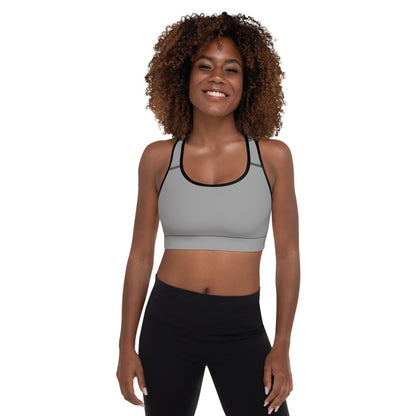 Gray Padded Sports Bra