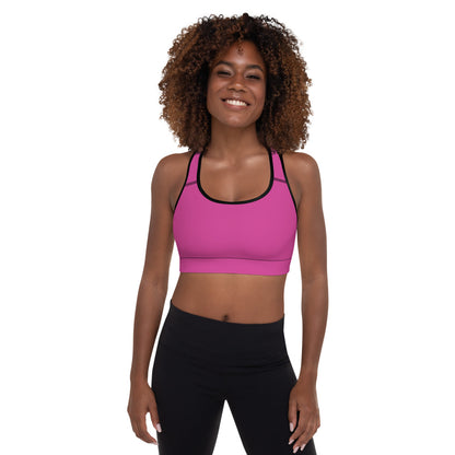Hot Pink Padded Sports Bra
