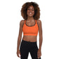 Neon Orange Padded Sports Bra