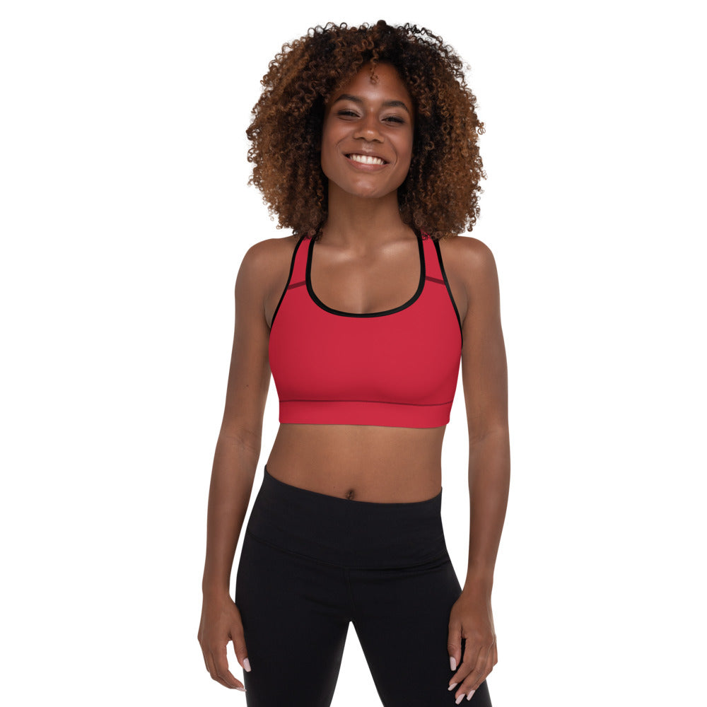 Red Padded Sports Bra