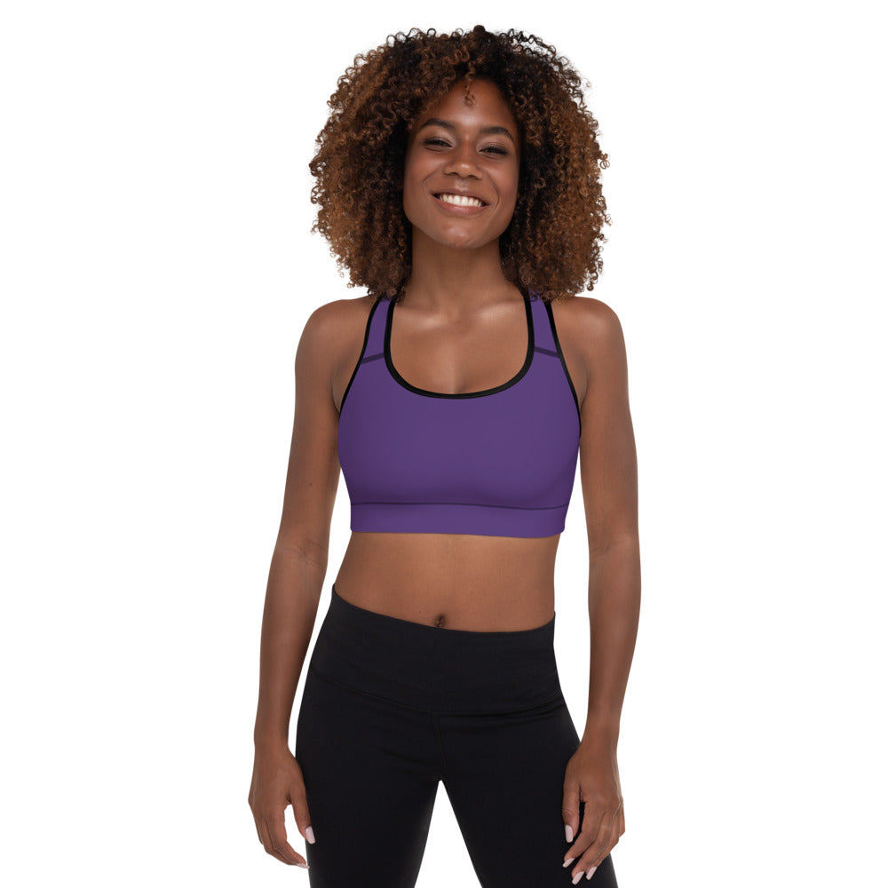 Purple Padded Sports Bra