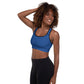 Blue Padded Sports Bra