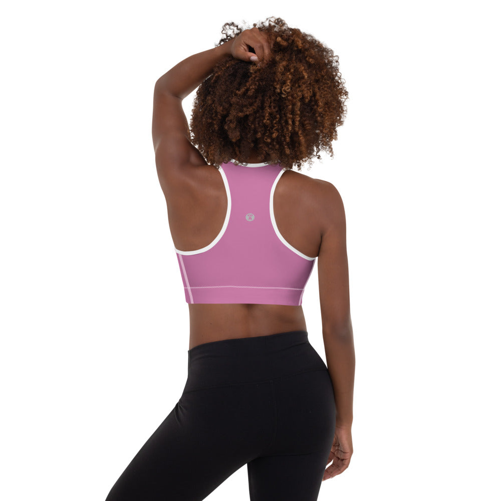 Pink Padded Sports Bra