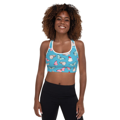 Butterfly Sky Padded Sports Bra